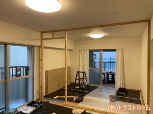 マンション部屋増設リフォーム骨組み