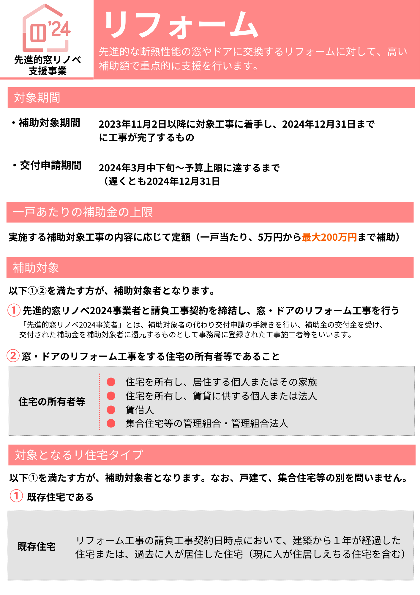 先進的窓リノベ2024事業