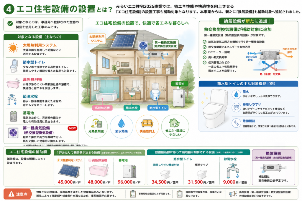 エコ住宅設備の設置