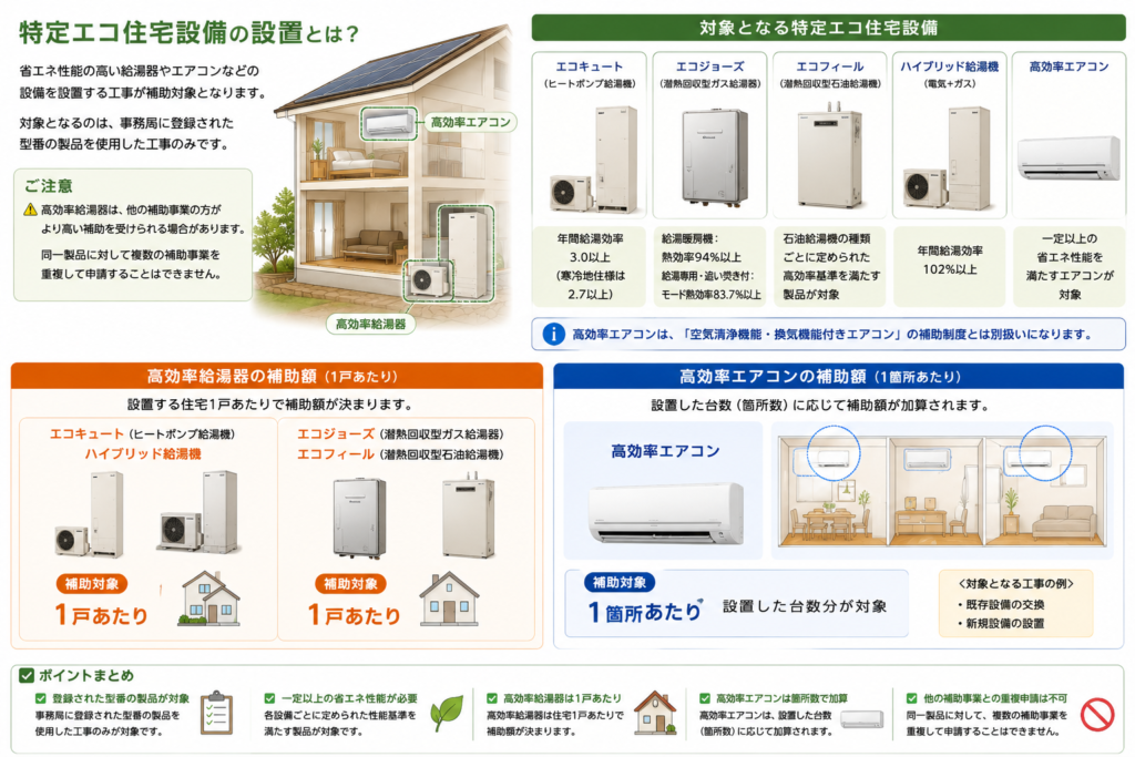 特定エコ住宅設備の設置